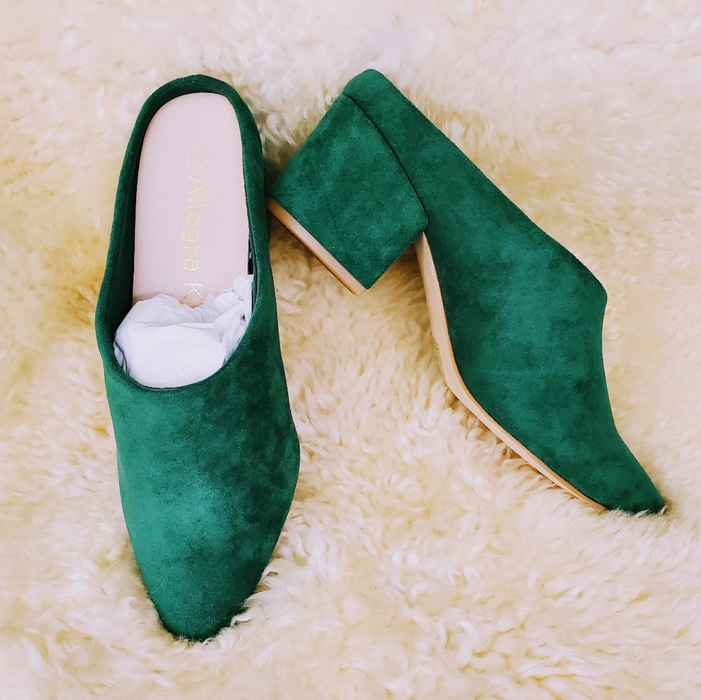 ALLEGRA K Block Heel Mules NWOT size 7